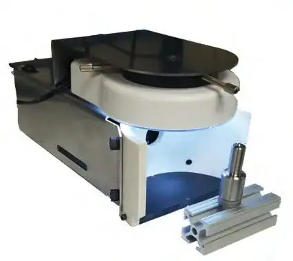 Custom machine vision dome light fixture with mounting bracket and aluminum extrusion