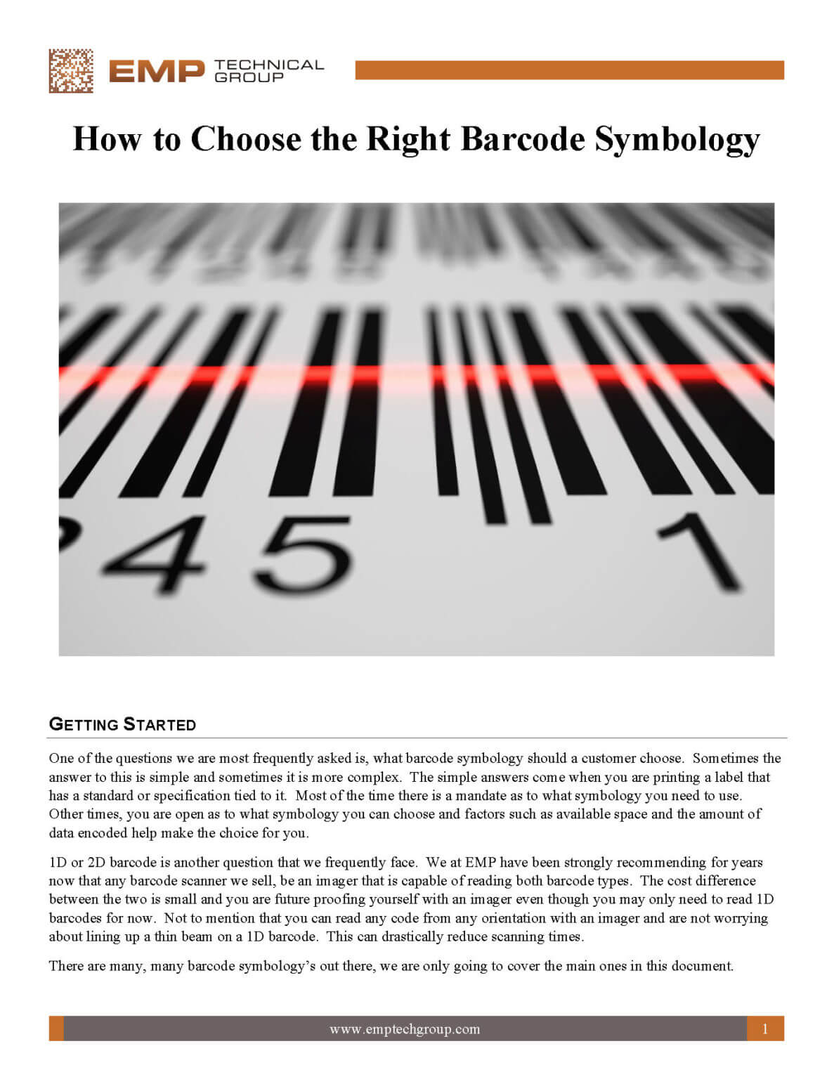 Barcode Symbology Selection - EMP Tech Group