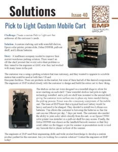 Pick to Light Custom Warehouse Cart