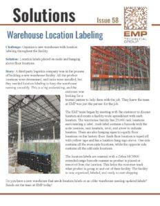 Warehouse Location Labeling
