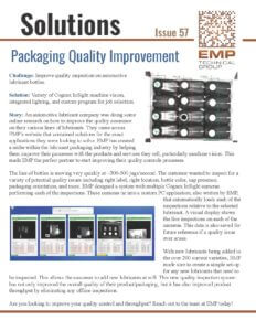 Customer Solution - Packaging Quality Improvement with Machine Vision