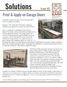 Issue 60 - Print and Apply on Garage Door Thumbnail