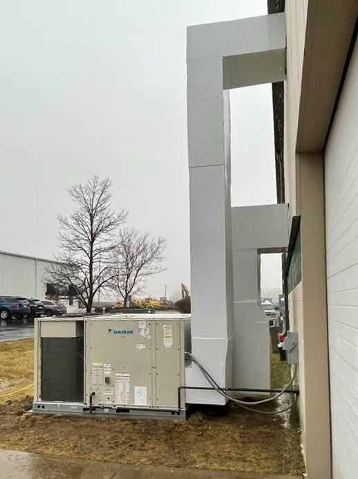 New HVAC in Shop and Warehouse EMP Tech Group