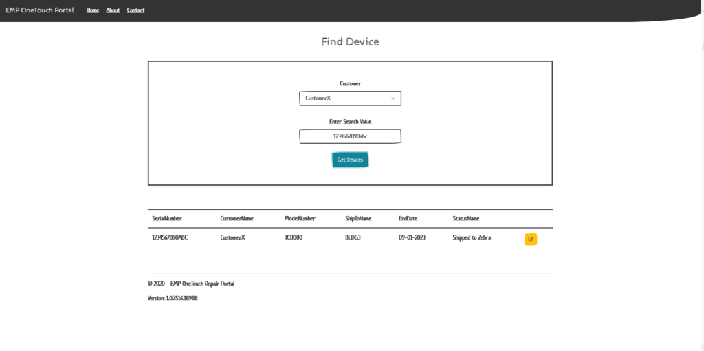 EMP OneTouch Portal screenshot