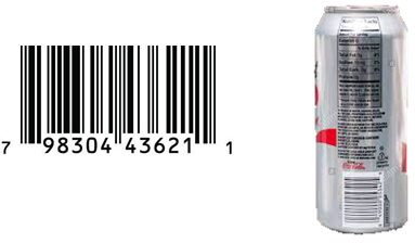 Example of UPC barcode symbology