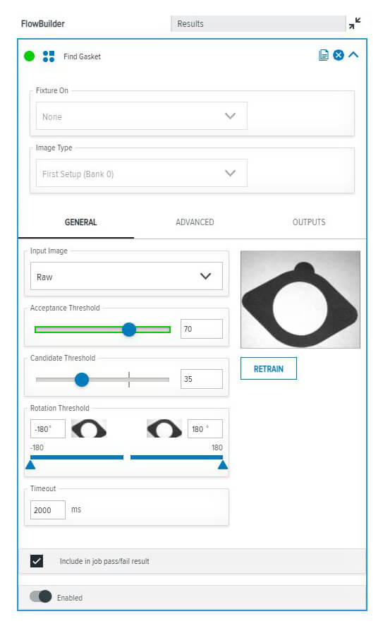 Zebra machine vision inspection screenshot