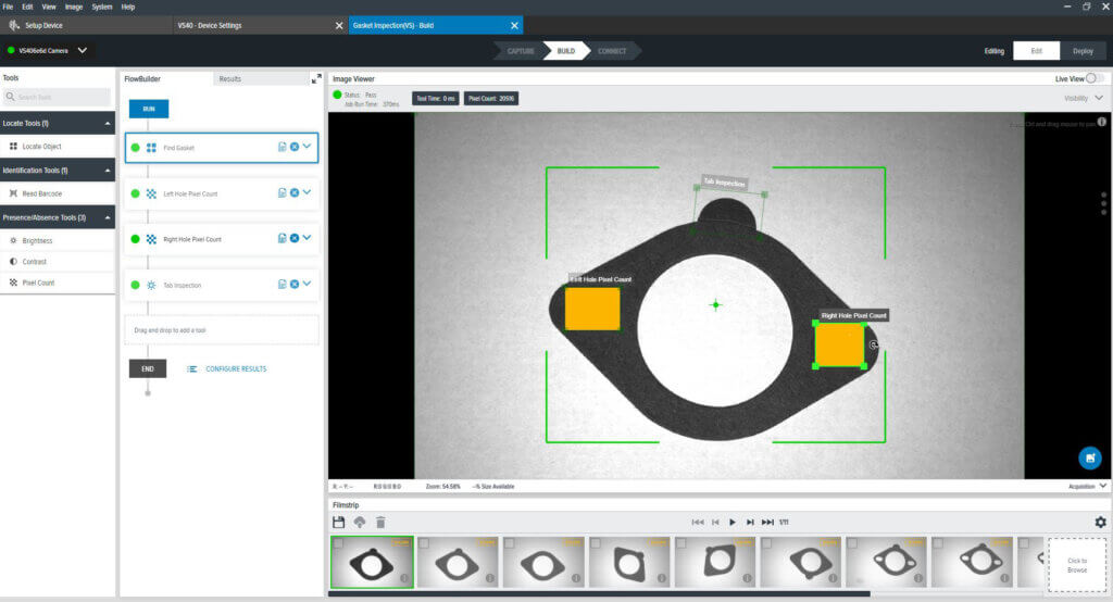 Zebra machine vision software tool screenshot