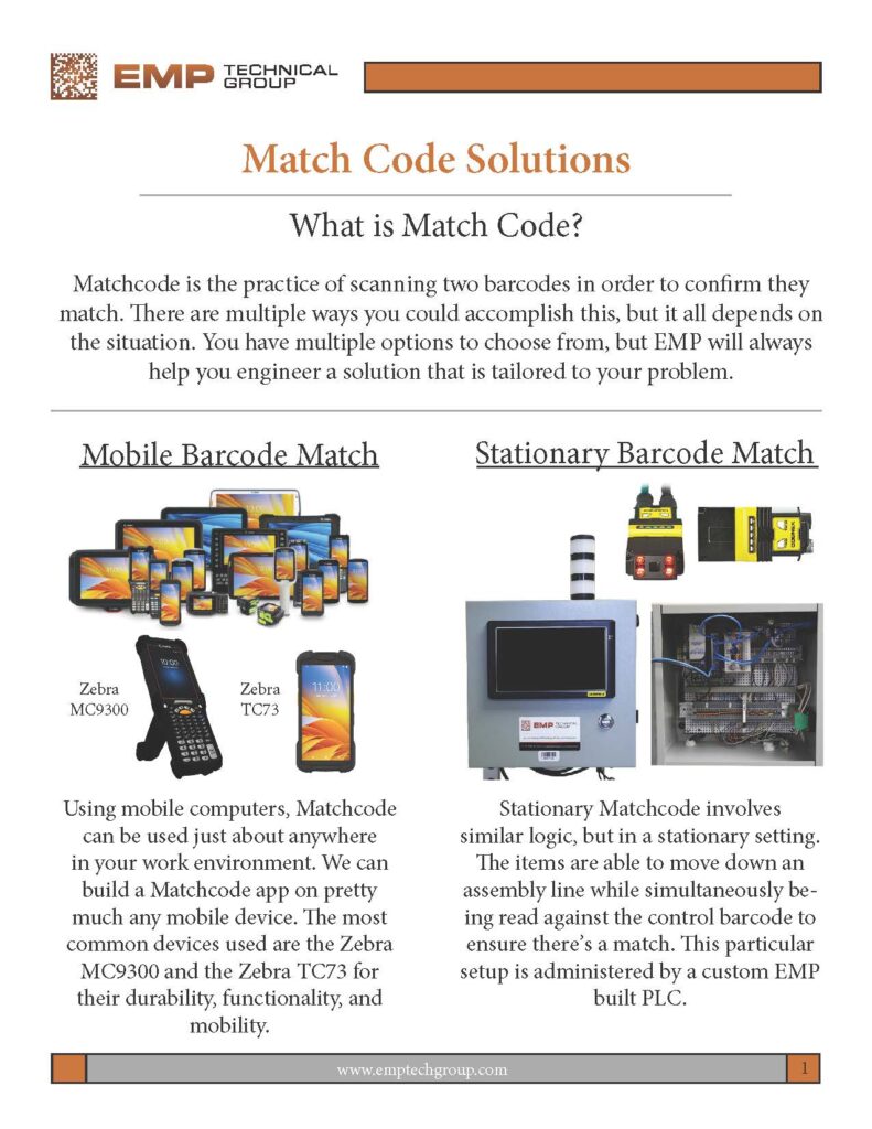 Match Code Solutions EMP Tech Group
