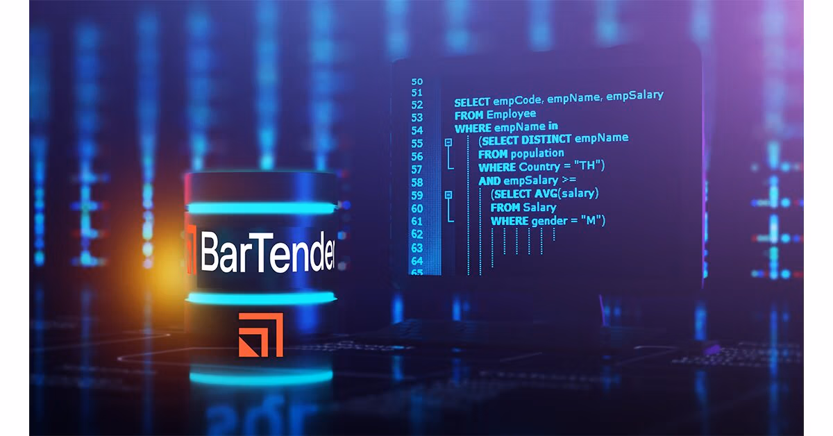 SQL and Excel in BarTender