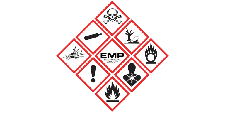 Hazard Labels using Symbol Fonts