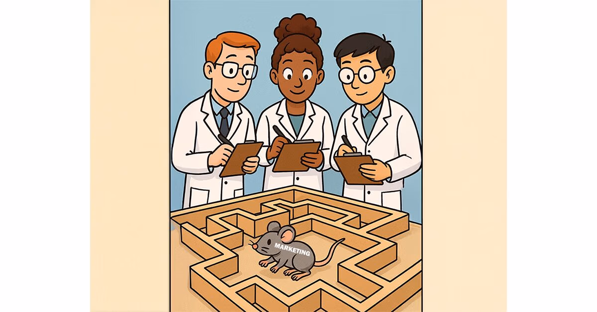 A mouse being observed by scientists