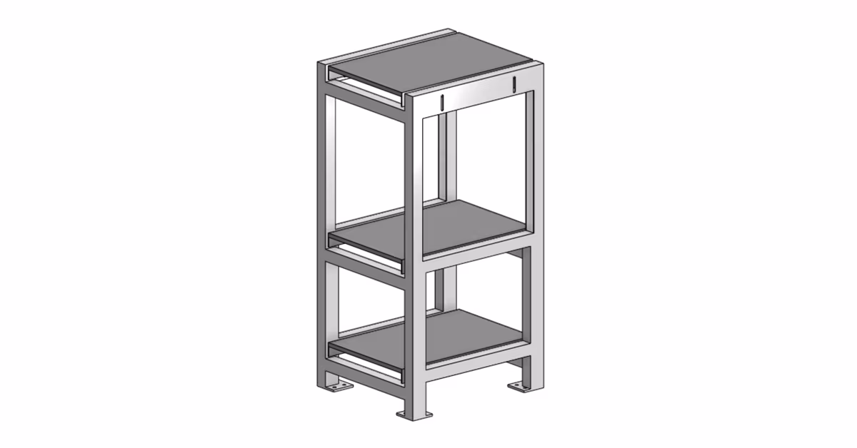 Rendering of an EMP Printer Stand