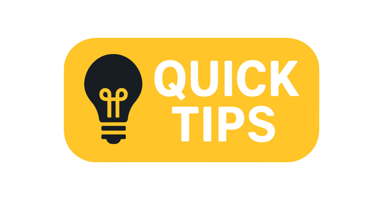 Quick Tips and a light bulb