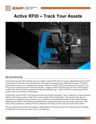 First page of the EMP project guide Active RFID Track Your Assets with a forklift in a warehouse