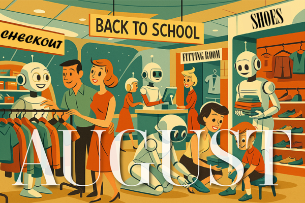 Automated Robots assisting families and parents with back to school shopping
