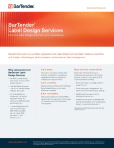 BarTender Label Design Services Datasheet