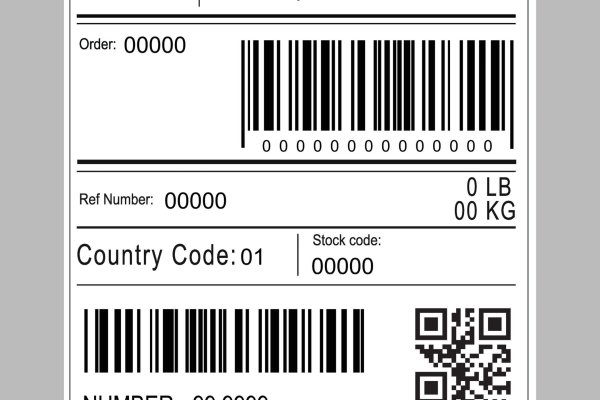 Shipping Label with Barcodes