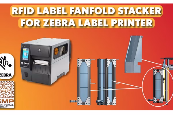 RFID Label Fanfold Stacker for Zebra Label Printer Solution