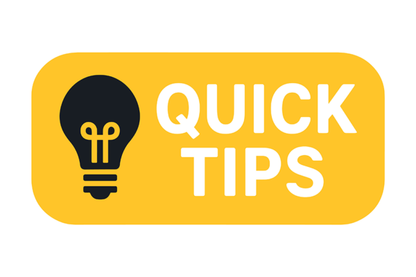 Quick Tips and a light bulb