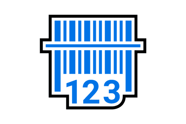Zebra 123Scan app icon with a barcode and the number 123