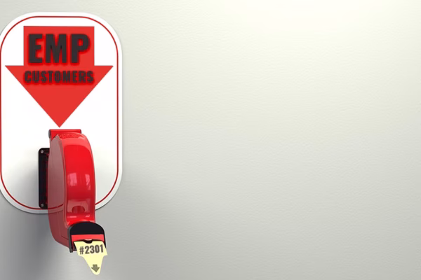 Customer ticket dispenser for EMP Customers